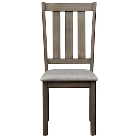 Contemporary Slat Back Side Chair
